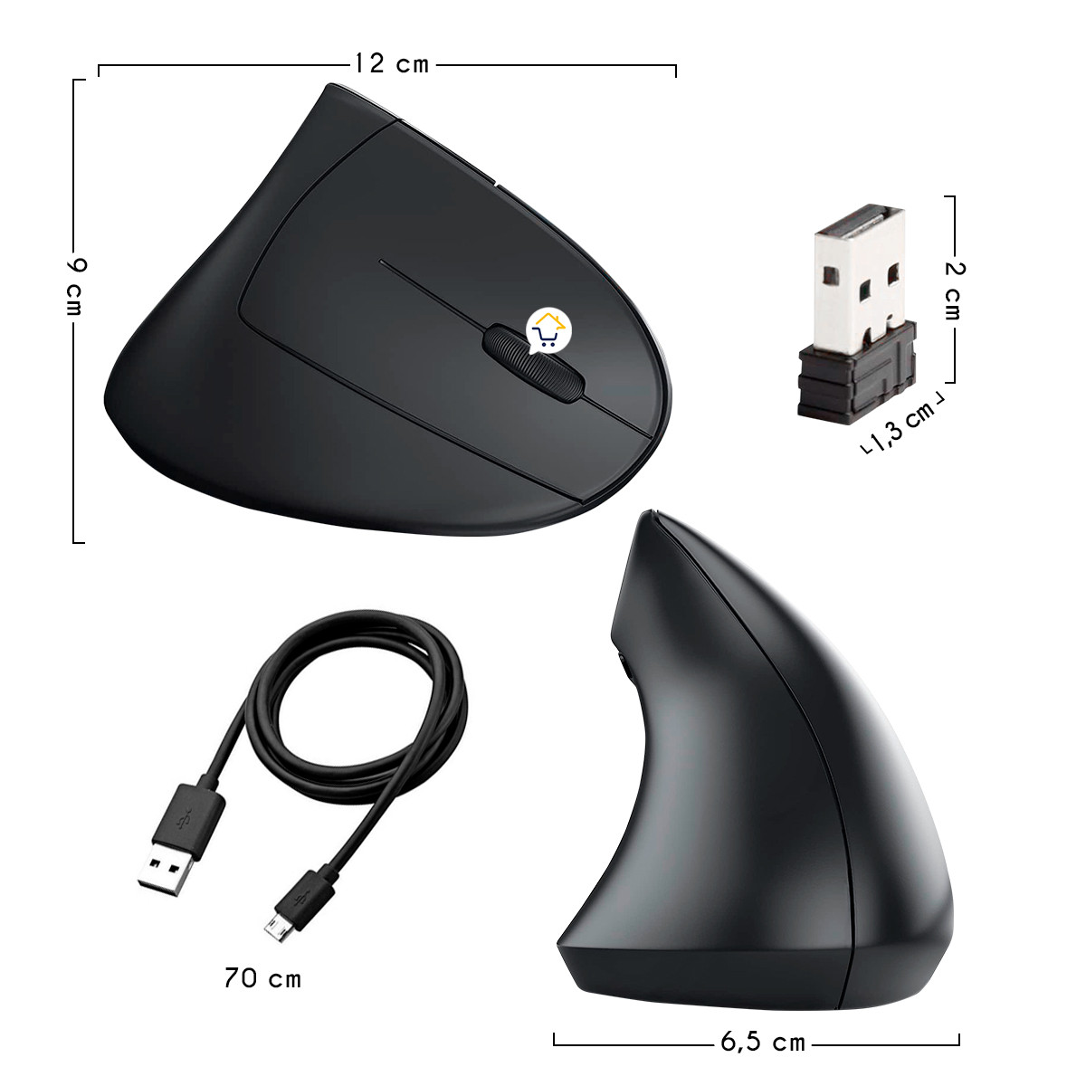 Miniatura 5 de Mouse Vertical Ergonomico D05